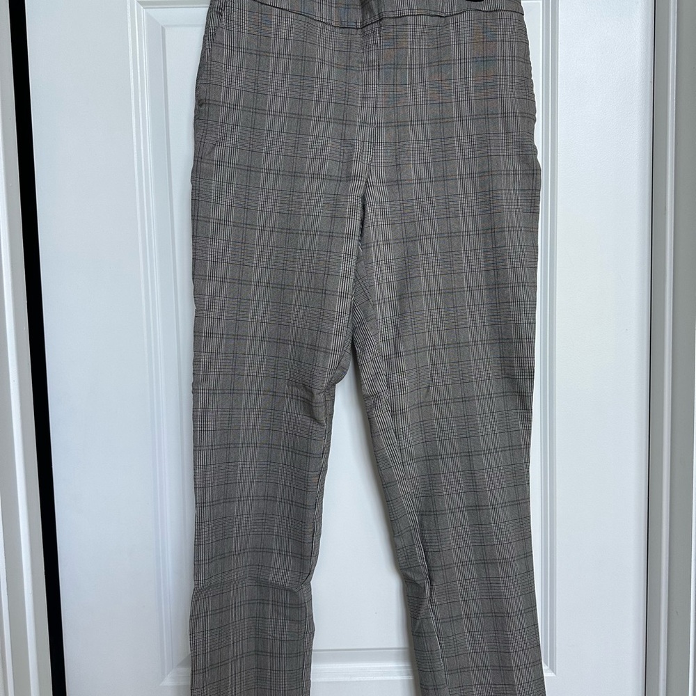Hilary Radley Gray Plaid Trousers